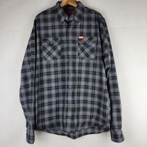 Dixxon Flannel Company The Backroad Large Tall Black Gray D Tech Button Up Shirt